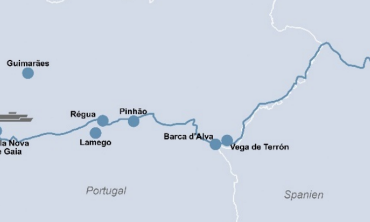 MS Douro Spirit Routenplan